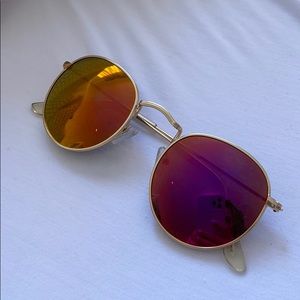 Pink mirror multi color sunnies